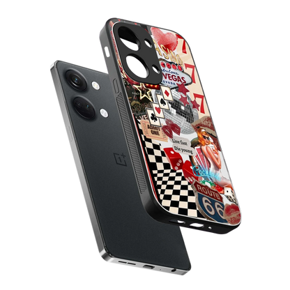 Fabulous Vegas sleek oneplus nord 3 cover with tempered glass back and TPU edges