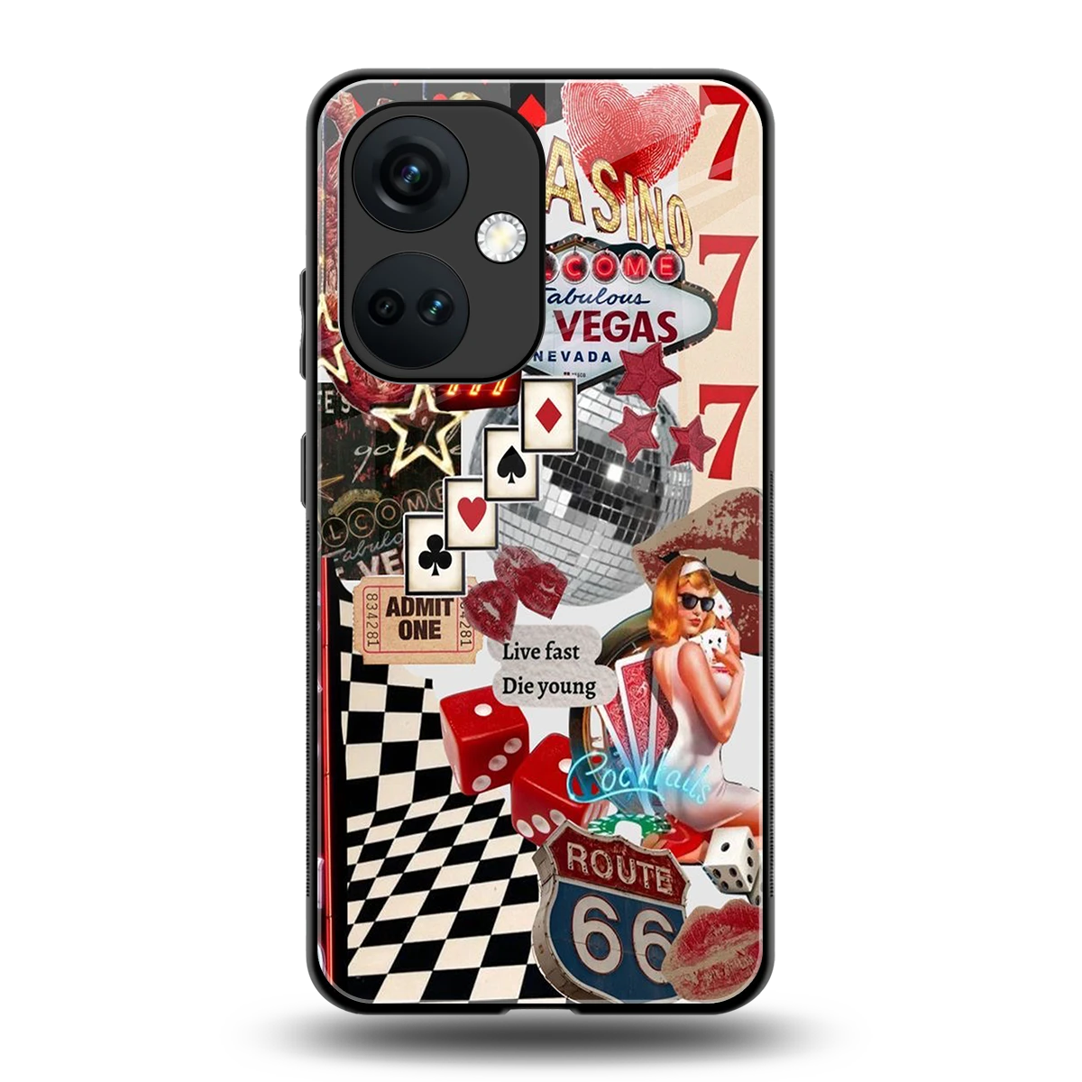 Fabulous Vegas back phone cover | glass case for oneplus nord ce 3