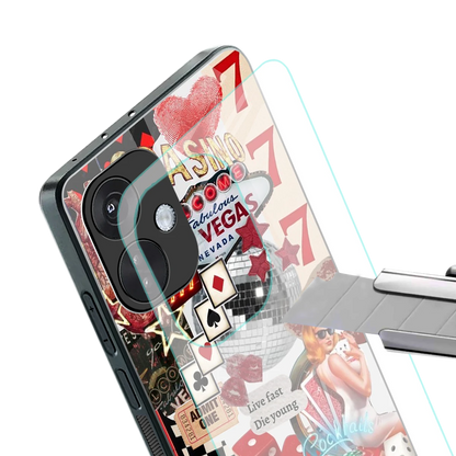 Fabulous Vegas stylish phone case for oneplus nord ce 3 | glossy glass and slim fit