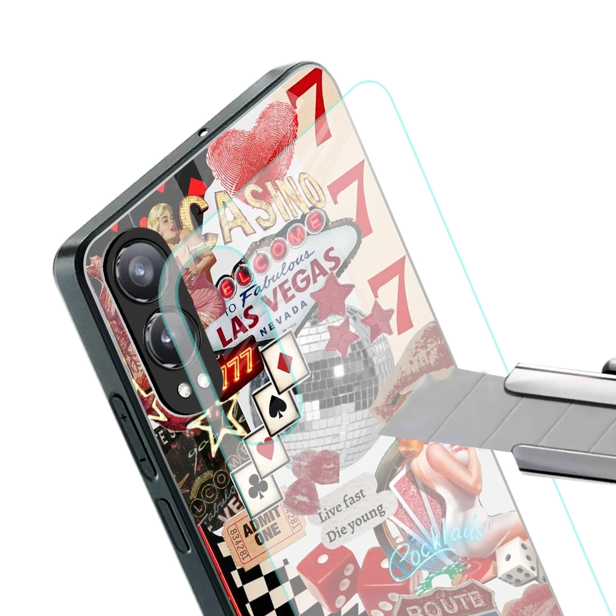 Fabulous Vegas stylish phone case for oneplus nord ce 4 lite | glossy glass and slim fit