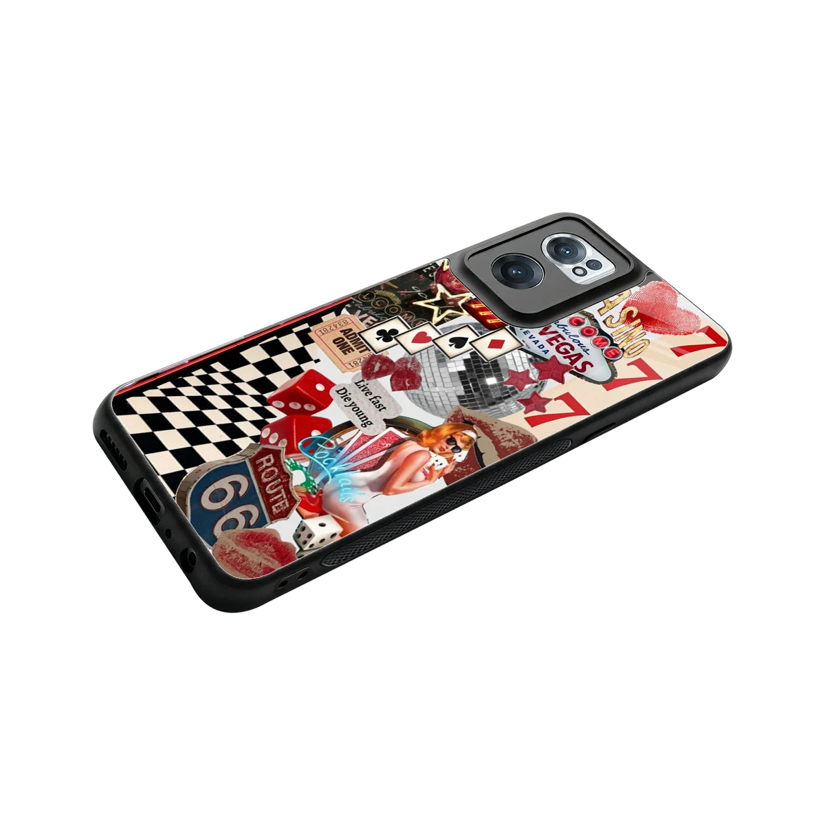 Fabulous Vegas stylish phone case for oneplus nord ce 2 | glossy glass and slim fit