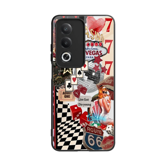 Fabulous Vegas back phone cover | glass case for oppo a3 pro