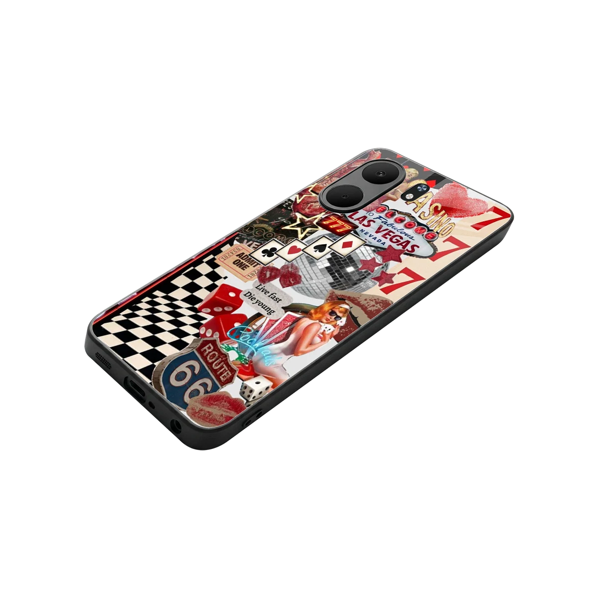 Fabulous Vegas stylish phone case for oppo a5x 5g | glossy glass and slim fit