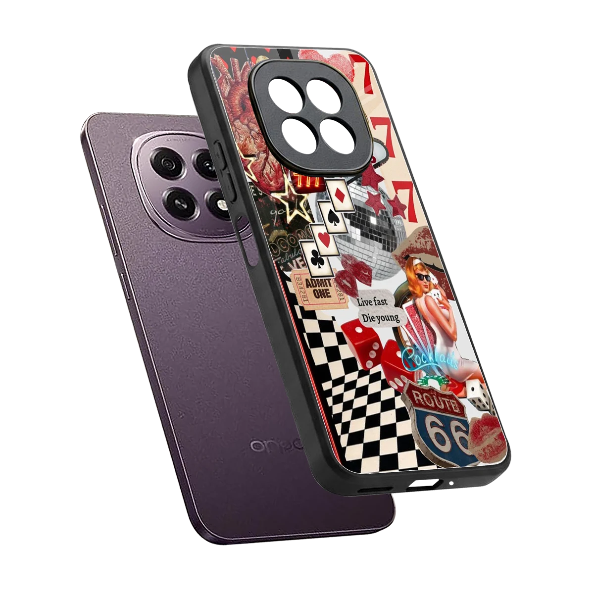 Fabulous Vegas sleek oppo f29 5g cover with tempered glass back and TPU edges