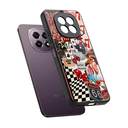 Fabulous Vegas sleek oppo f29 5g cover with tempered glass back and TPU edges