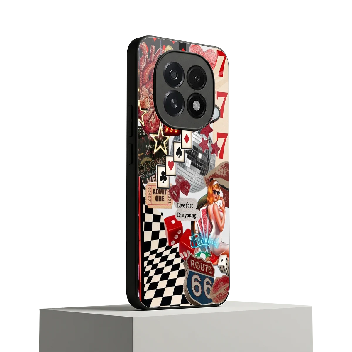 Fabulous Vegas oppo f29 5g mobile cover | shockproof glass phone case
