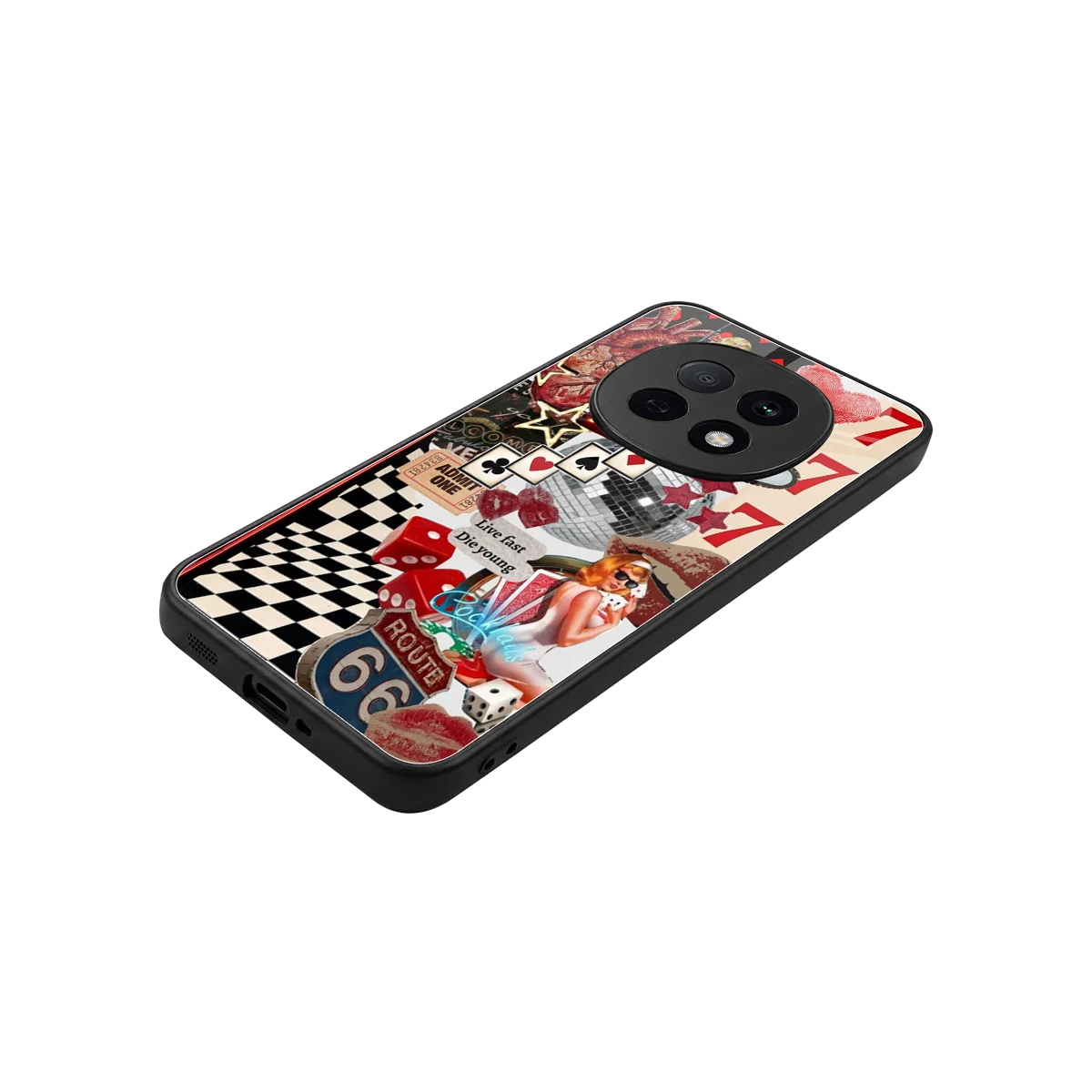 Fabulous Vegas stylish phone case for oppo f29 pro 5g | glossy glass and slim fit