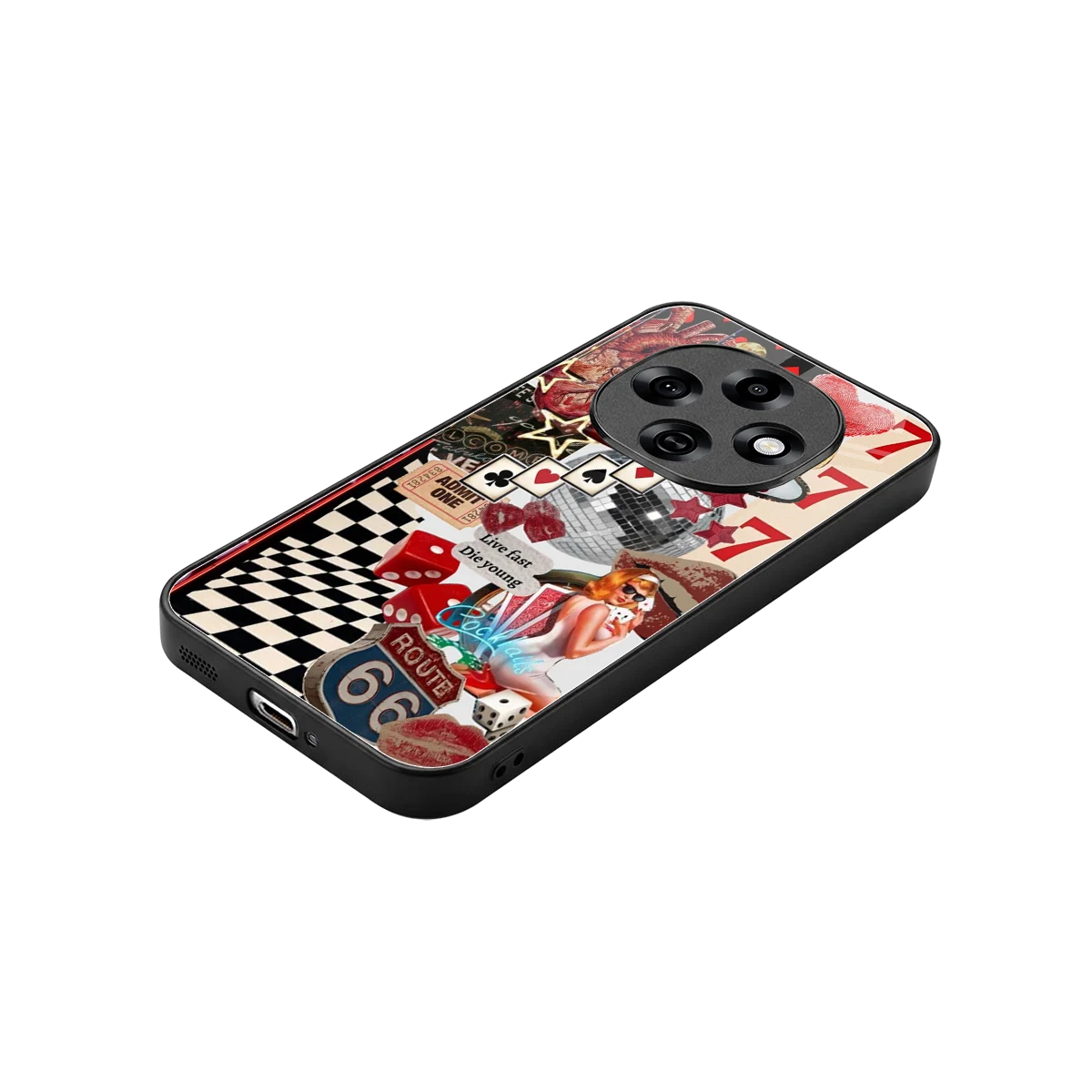 Fabulous Vegas stylish phone case for oppo f31 pro 5g | glossy glass and slim fit