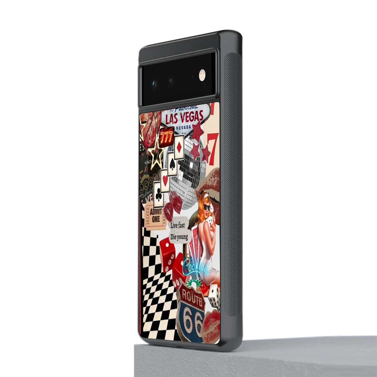 Fabulous Vegas stylish phone case for google pixel 6a | glossy glass and slim fit
