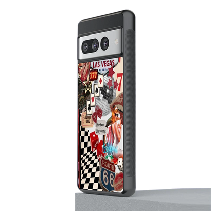 Fabulous Vegas stylish phone case for google pixel 7 pro | glossy glass and slim fit