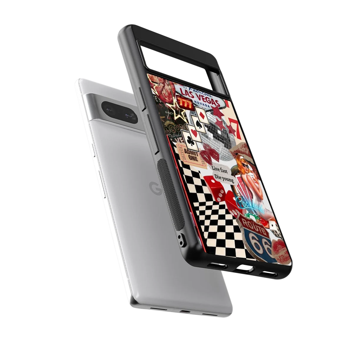 Fabulous Vegas sleek google pixel 7 cover with tempered glass back and TPU edges