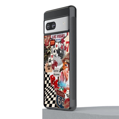 Fabulous Vegas stylish phone case for google pixel 7 | glossy glass and slim fit