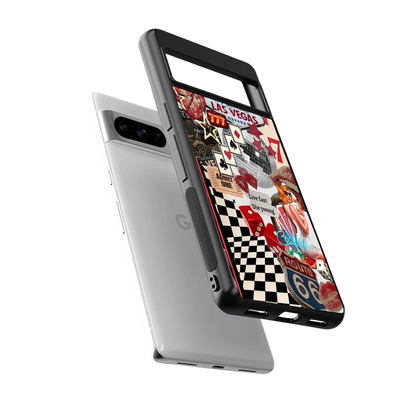 Fabulous Vegas sleek google pixel 8 pro cover with tempered glass back and TPU edges