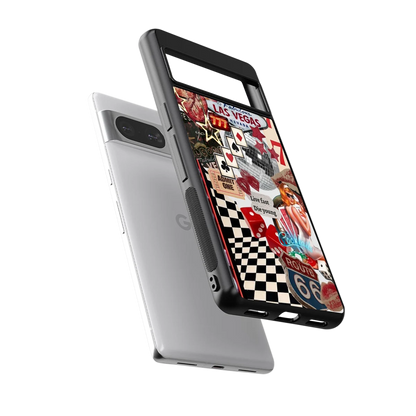 Fabulous Vegas sleek google pixel 8 cover with tempered glass back and TPU edges