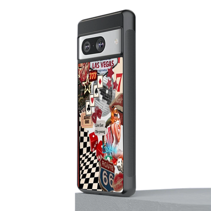 Fabulous Vegas stylish phone case for google pixel 8 | glossy glass and slim fit