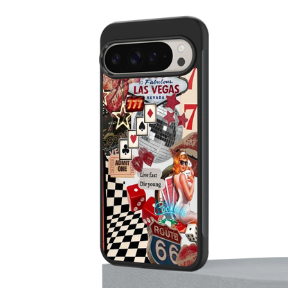 Fabulous Vegas google pixel 9 pro mobile cover | shockproof glass phone case