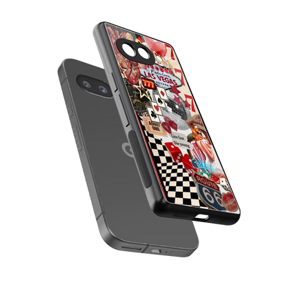 Fabulous Vegas sleek google pixel 10a cover with tempered glass back and TPU edges
