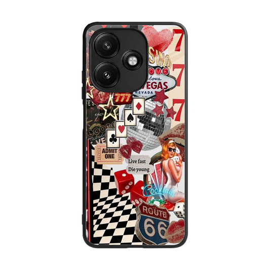 Fabulous Vegas back phone cover | glass case for redmi 12 5g