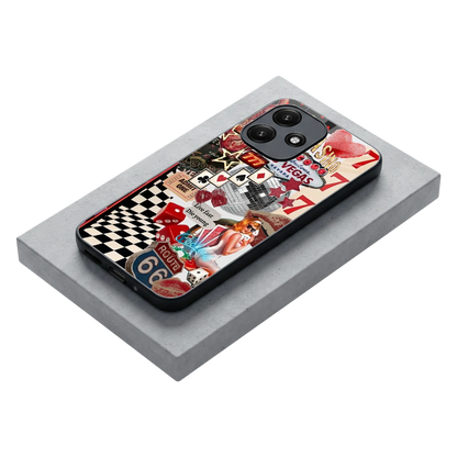 Fabulous Vegas stylish phone case for redmi 12 5g | glossy glass and slim fit