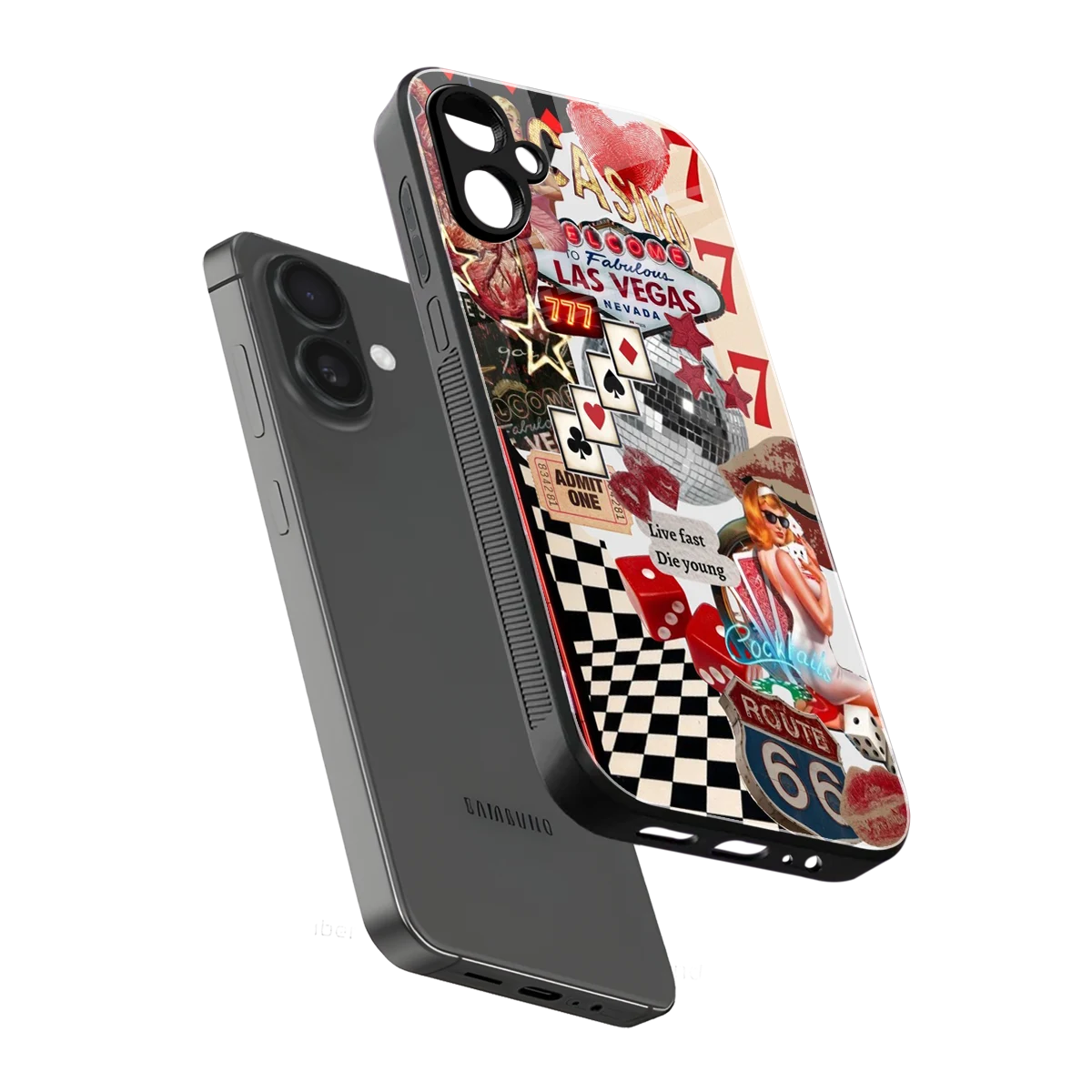 Fabulous Vegas sleek samsung galaxy a06 5g cover with tempered glass back and TPU edges