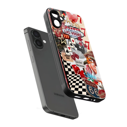 Fabulous Vegas sleek samsung galaxy a06 5g cover with tempered glass back and TPU edges