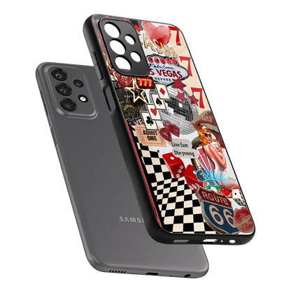 Fabulous Vegas sleek samsung galaxy a23 cover with tempered glass back and TPU edges