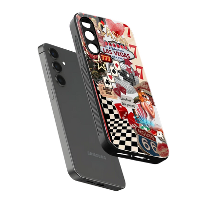 Fabulous Vegas sleek samsung galaxy a55 5g cover with tempered glass back and TPU edges