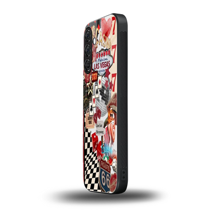 Fabulous Vegas samsung galaxy a55 5g mobile cover | shockproof glass phone case