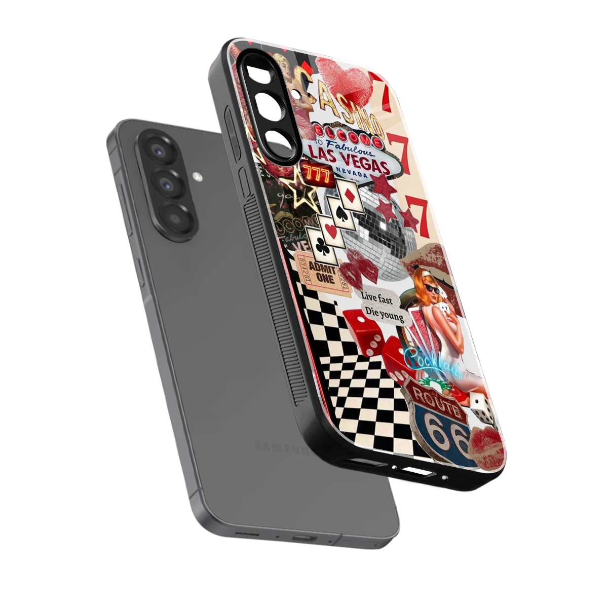 Fabulous Vegas sleek samsung galaxy a37 5g cover with tempered glass back and TPU edges