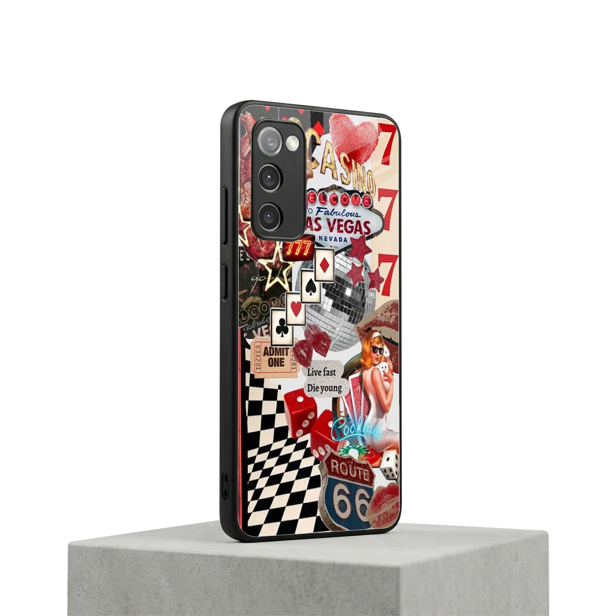 Fabulous Vegas samsung galaxy s20 fe mobile cover | shockproof glass phone case