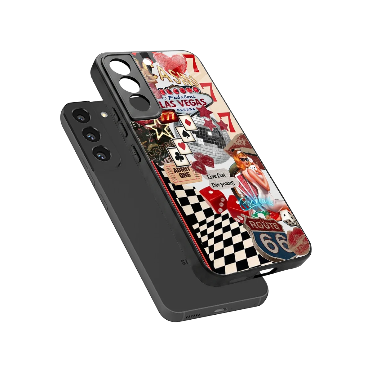 Fabulous Vegas sleek samsung galaxy s22 cover with tempered glass back and TPU edges