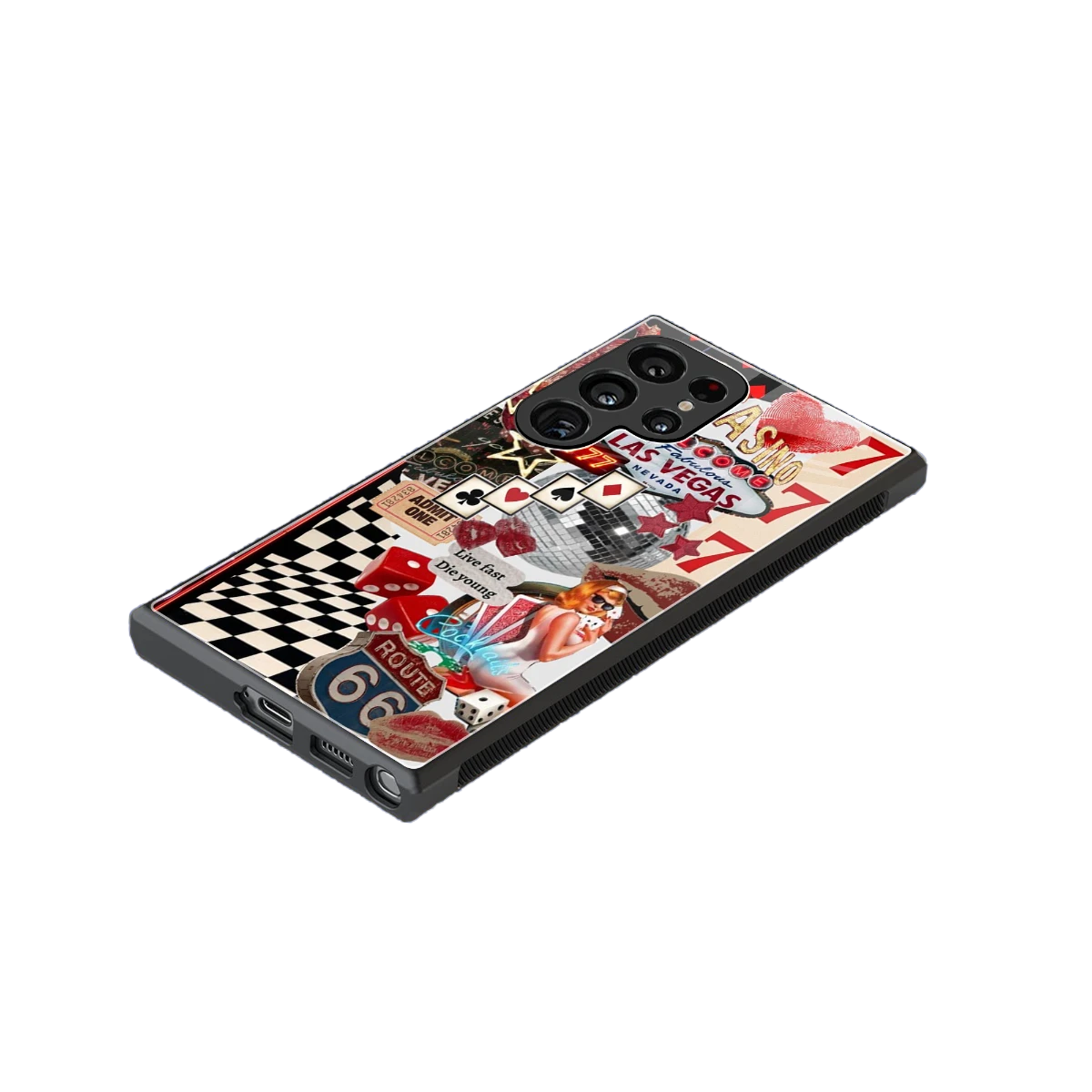 Fabulous Vegas stylish phone case for samsung galaxy s23 ultra | glossy glass and slim fit