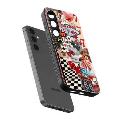 Fabulous Vegas sleek samsung galaxy s24 fe cover with tempered glass back and TPU edges