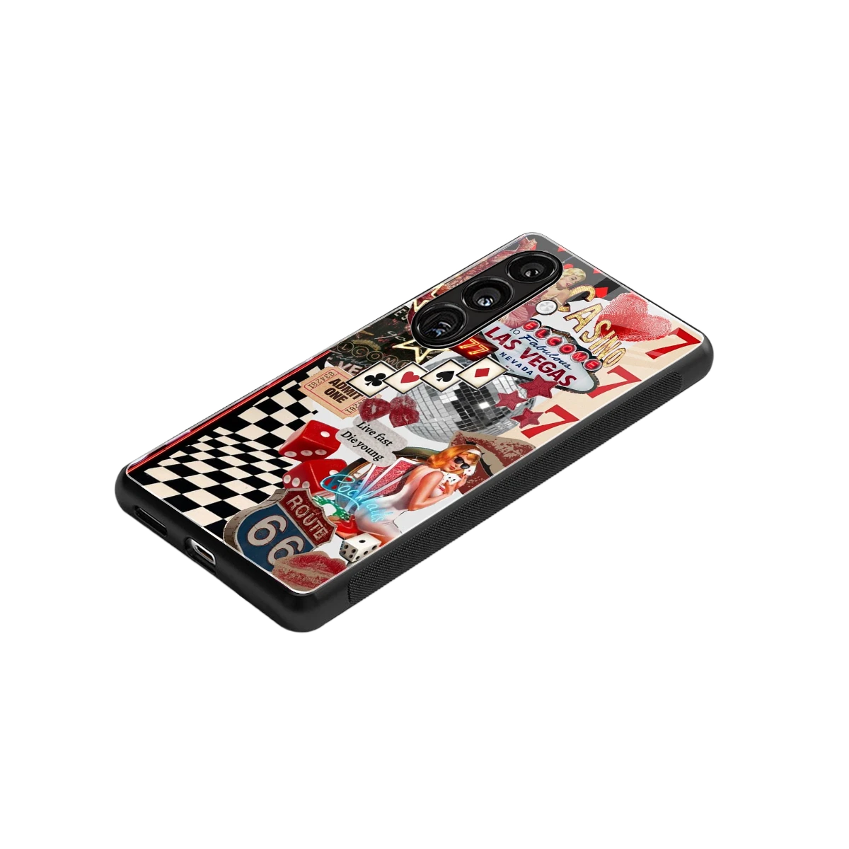 Fabulous Vegas stylish phone case for samsung galaxy s25 | glossy glass and slim fit