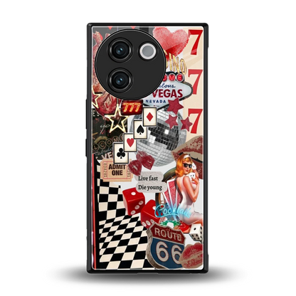 Fabulous Vegas back phone cover | glass case for vivo v30e
