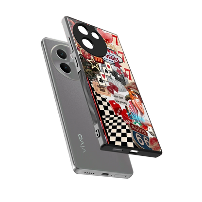 Fabulous Vegas sleek vivo v30e cover with tempered glass back and TPU edges