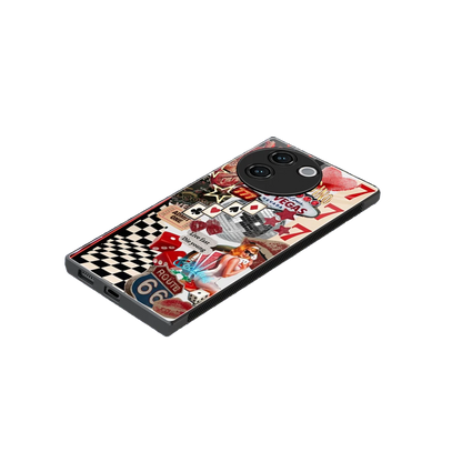 Fabulous Vegas stylish phone case for vivo v30e | glossy glass and slim fit