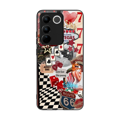 Fabulous Vegas back phone cover | glass case for vivo v27 5g