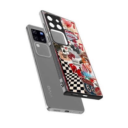 Fabulous Vegas sleekvivo v30 pro cover with tempered glass back and TPU edges