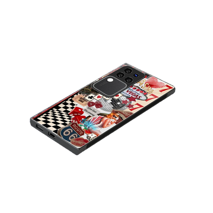 Fabulous Vegas stylish phone case forvivo v30 pro | glossy glass and slim fit