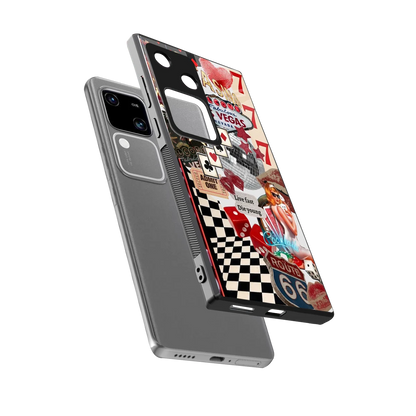 Fabulous Vegas sleek vivo v30 cover with tempered glass back and TPU edges