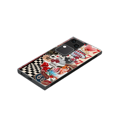 Fabulous Vegas stylish phone case for vivo v30 | glossy glass and slim fit