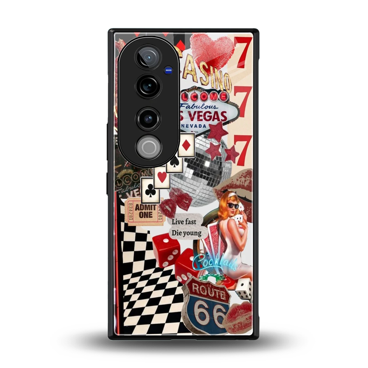 Fabulous Vegas back phone cover | glass case for vivo v40 pro
