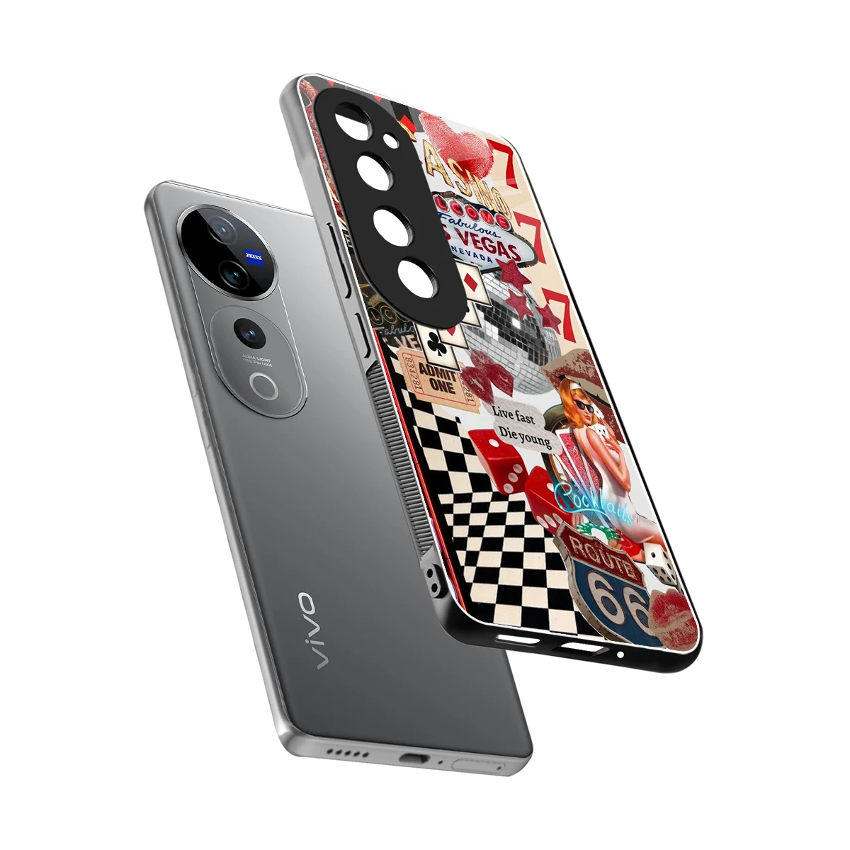 Fabulous Vegas sleek vivo v40 pro cover with tempered glass back and TPU edges