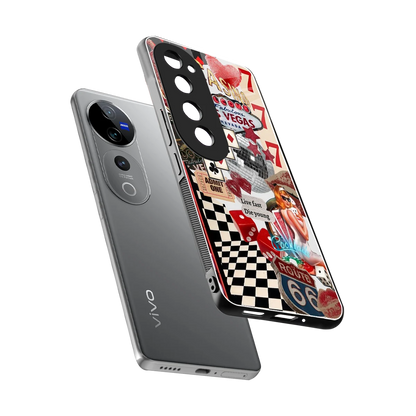 Fabulous Vegas sleek vivo v40 pro cover with tempered glass back and TPU edges