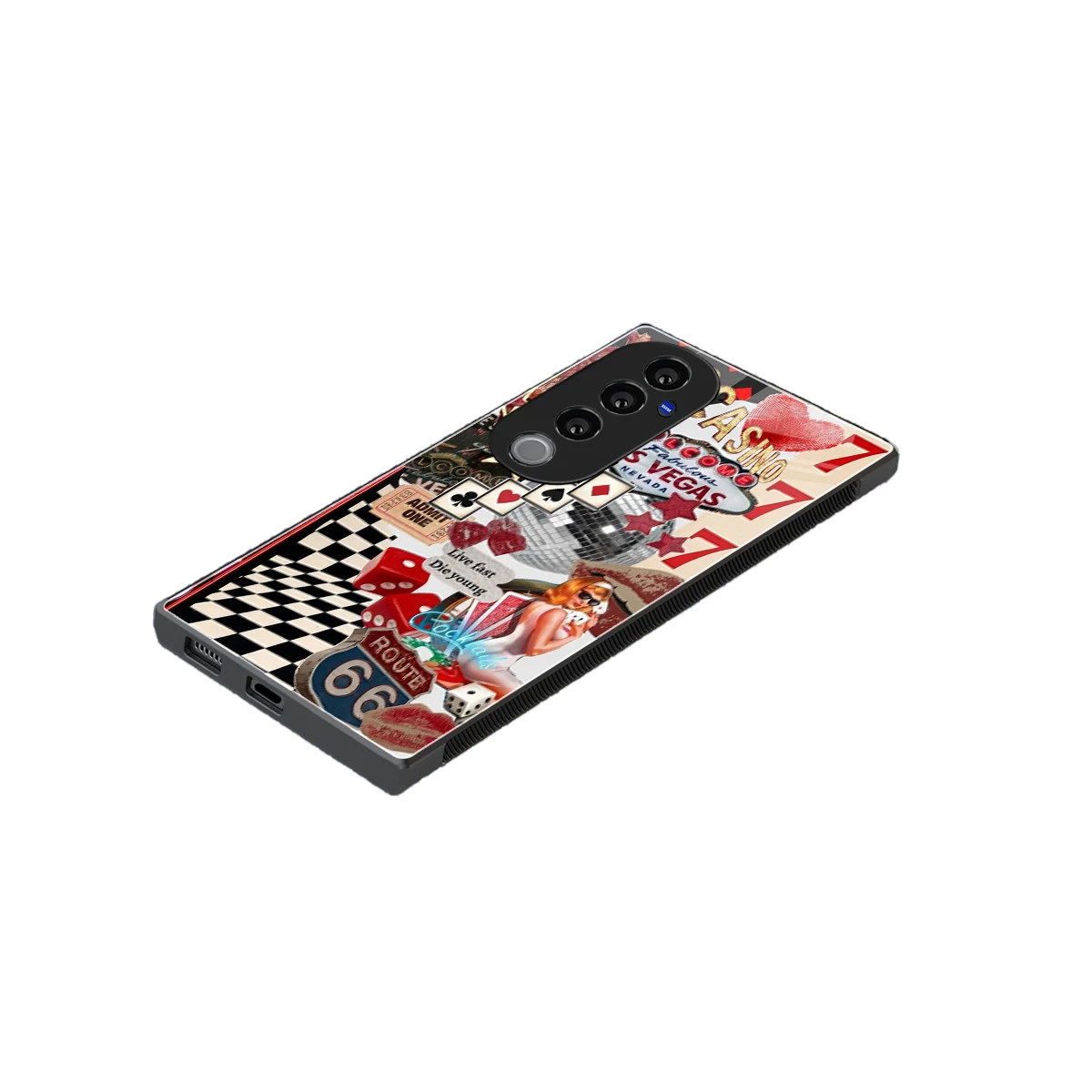 Fabulous Vegas stylish phone case for vivo v40 pro | glossy glass and slim fit