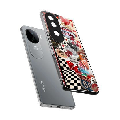 Fabulous Vegas sleek vivo v40e cover with tempered glass back and TPU edges