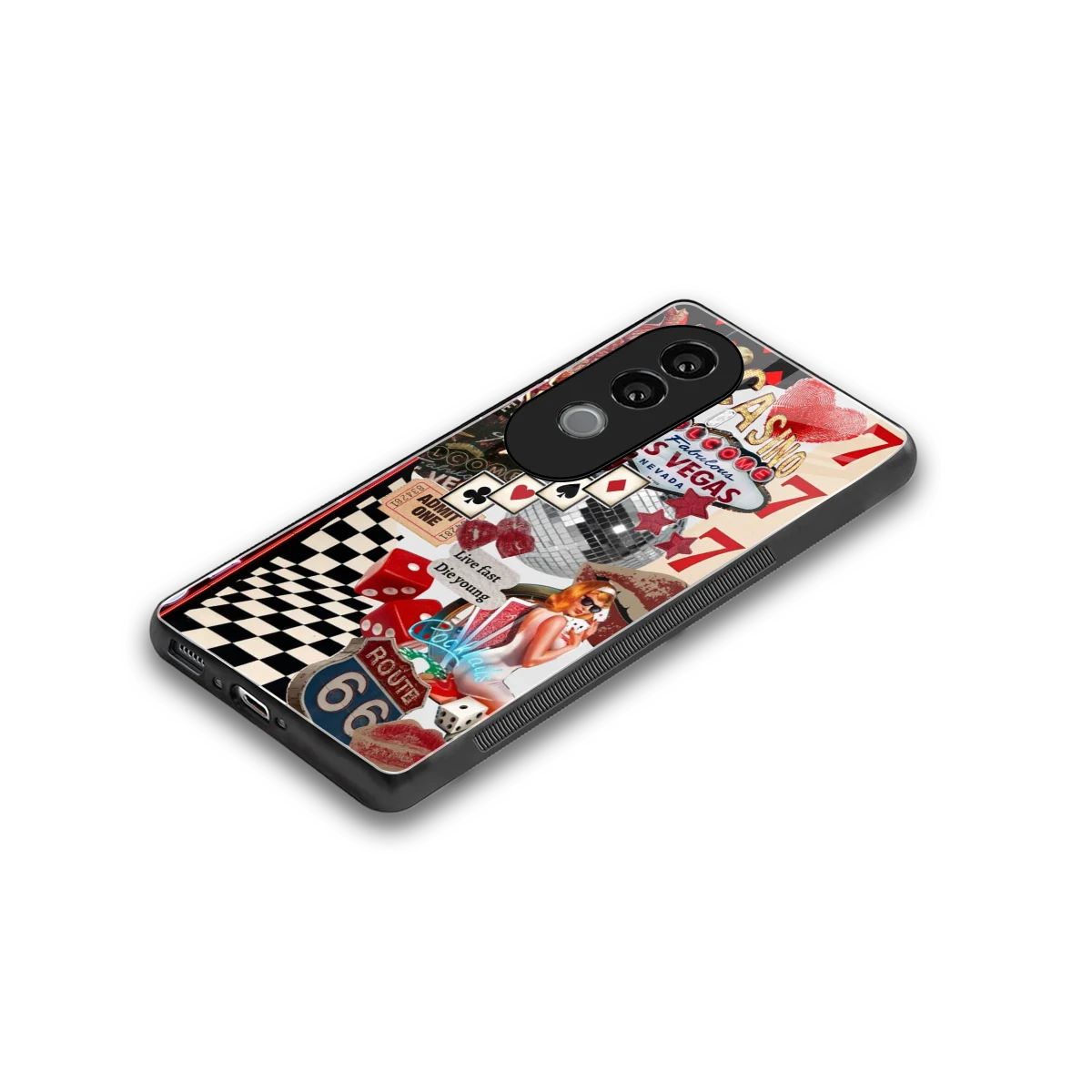 Fabulous Vegas stylish phone case for vivo v40e | glossy glass and slim fit