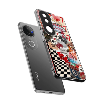 Fabulous Vegas sleek vivo v50 cover with tempered glass back and TPU edges