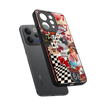 Fabulous Vegas sleek vivo v70 elite cover with tempered glass back and TPU edges